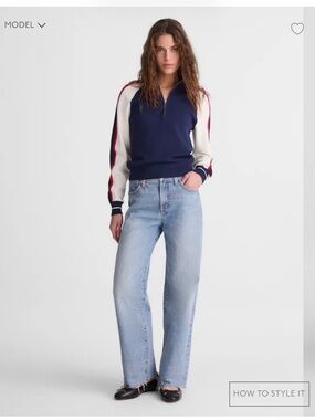 Madewell Perfect Vintage Distressed Wide Leg Jeans